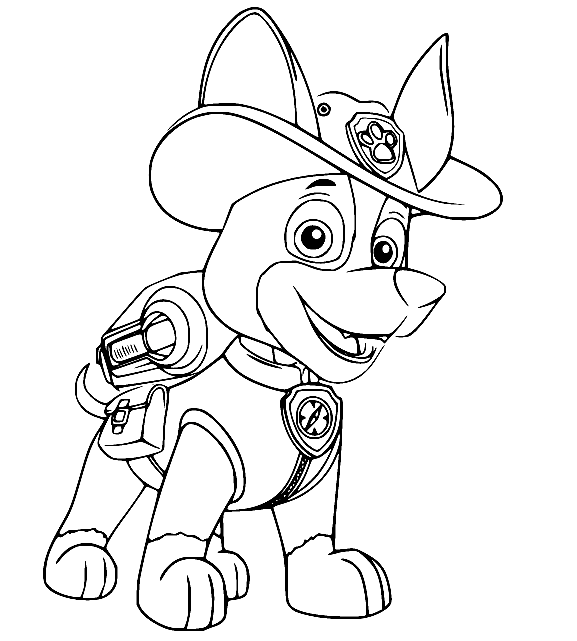 Paw Patrol Tracker Coloring Pages - 4 Free Printable Coloring Sheets