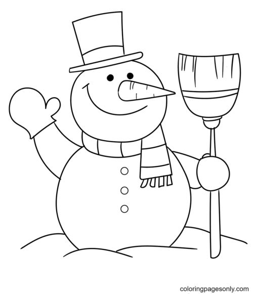 Snowman Coloring Pages Printable for Free Download