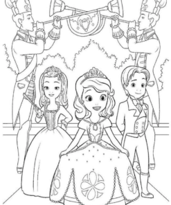 sofia the first and james coloring pages