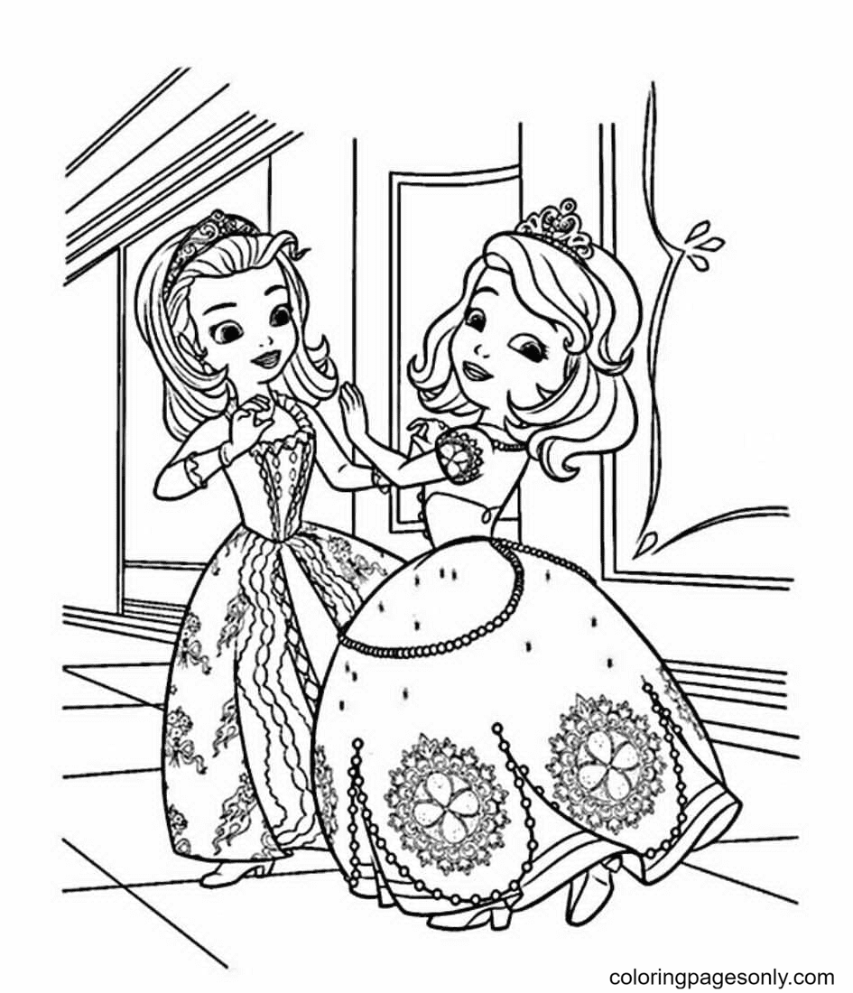 Sofia The First Coloring Pages Printable for Free Download