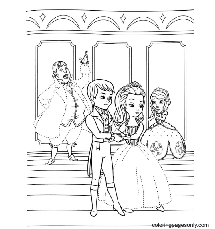 Sofia The First Coloring Pages Printable for Free Download