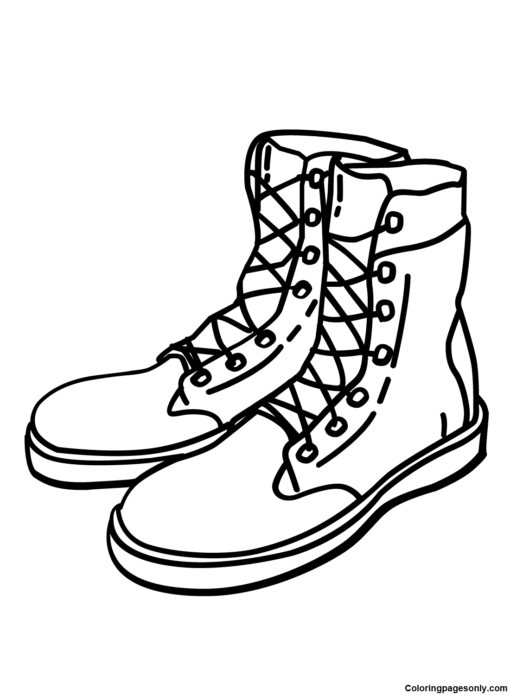 Boots Coloring Pages Printable for Free Download