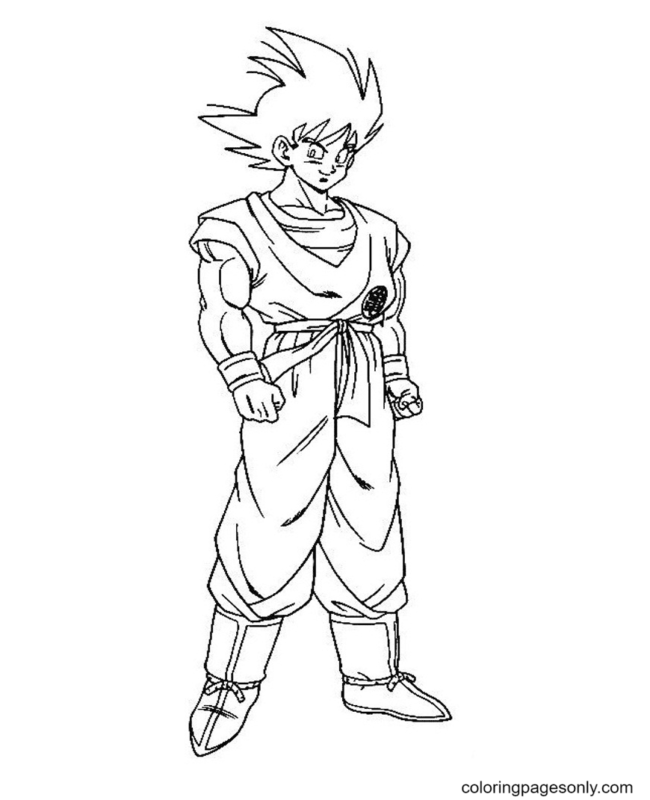 Son Goku Coloring Pages Printable for Free Download