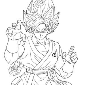 20+ Free Printable Goku Coloring Pages 