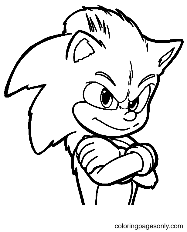 Sonic the Hedgehog from Sonic the Hedgehog 2 coloring page