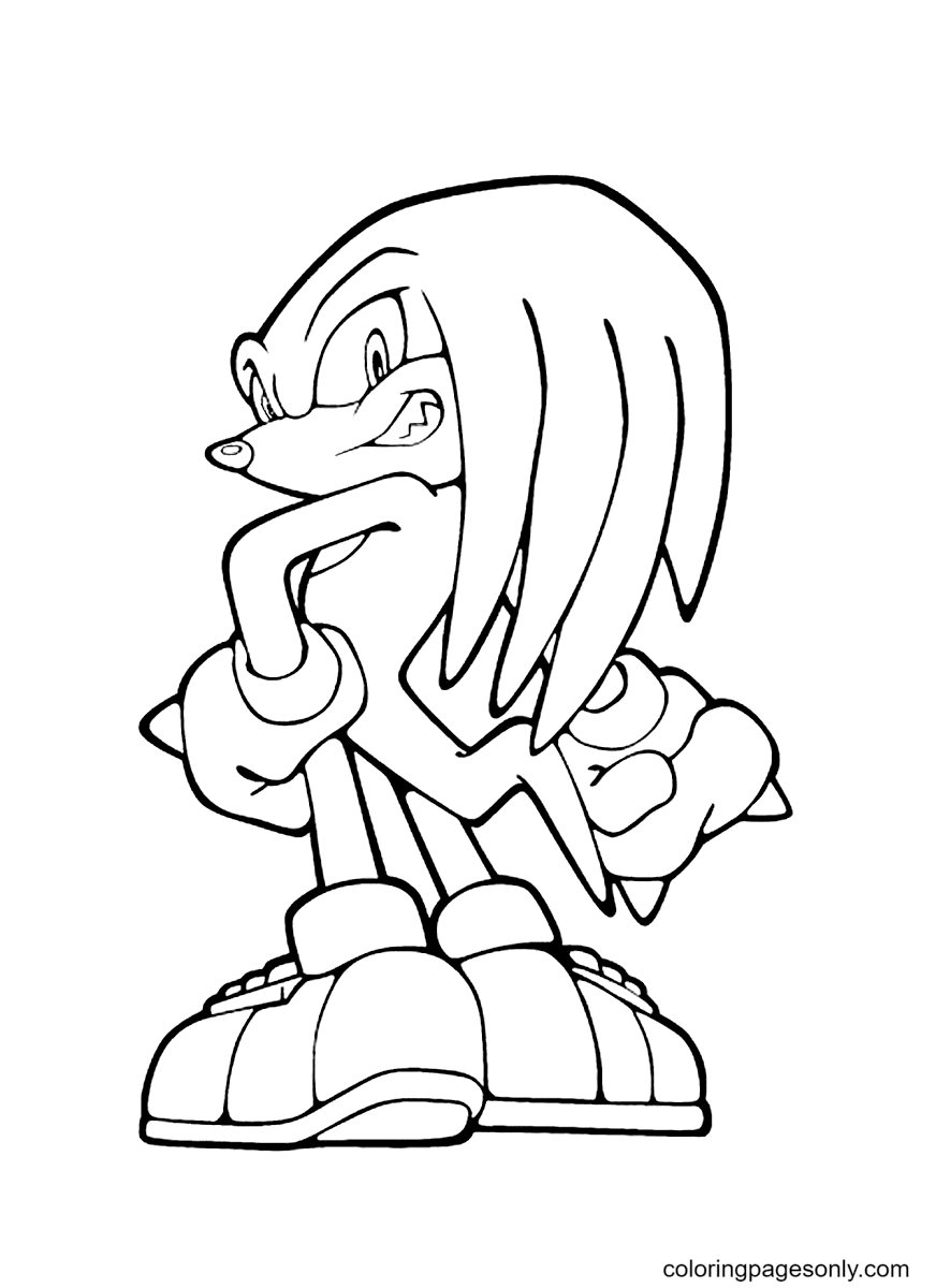 Knuckles Coloring Pages Printable for Free Download