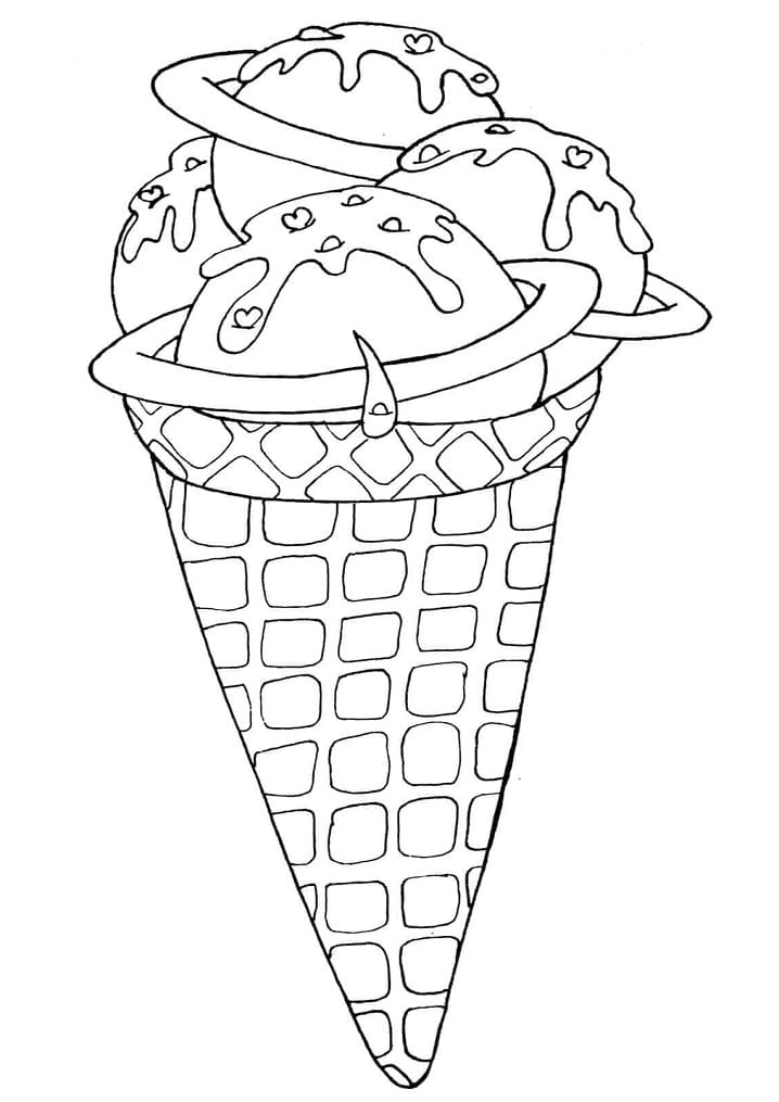 Ice Cream Coloring Pages Printable for Free Download