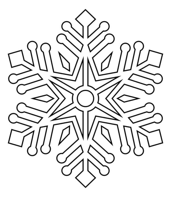 Snowflake Coloring Pages Printable for Free Download