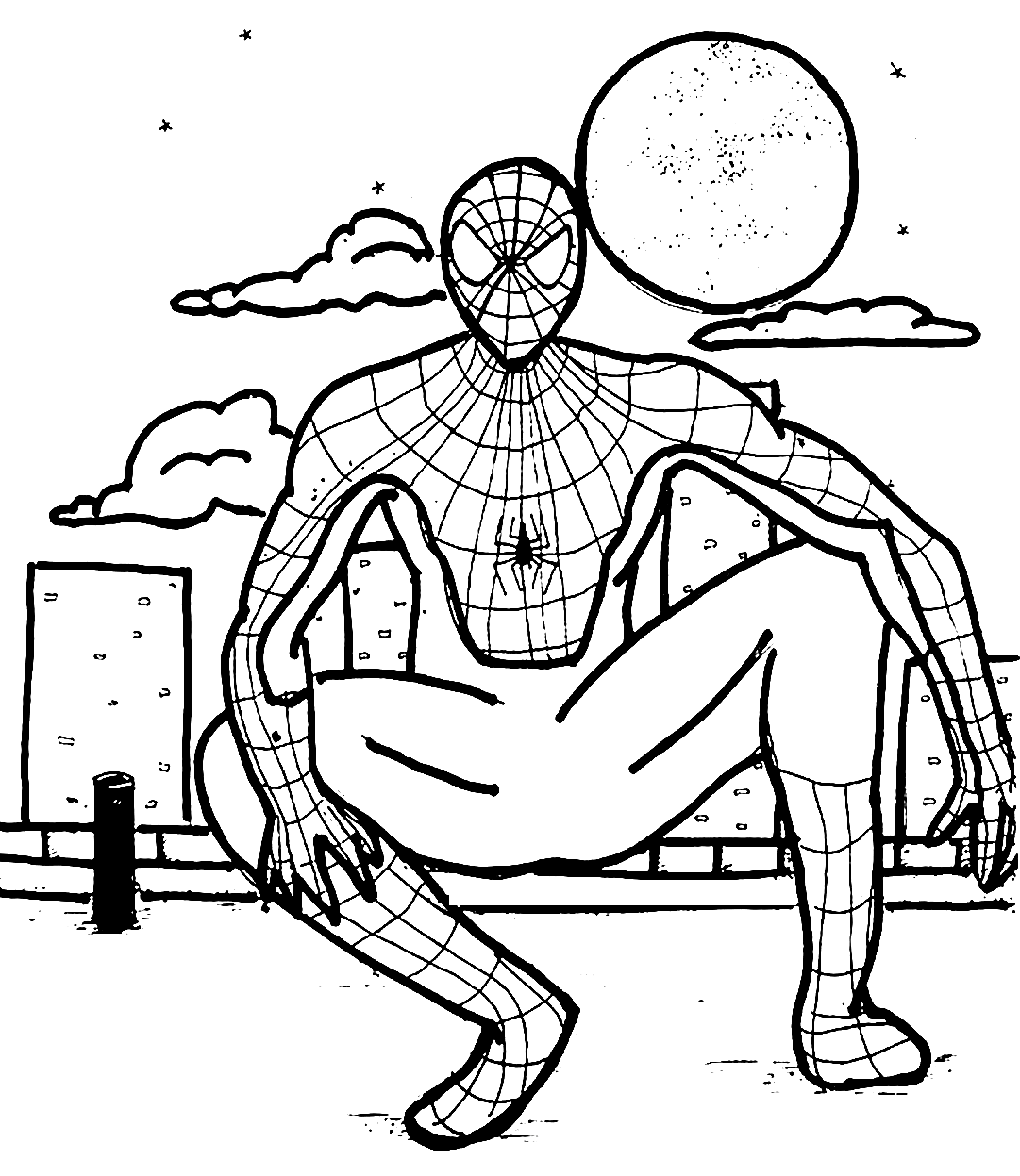spiderman coloring page