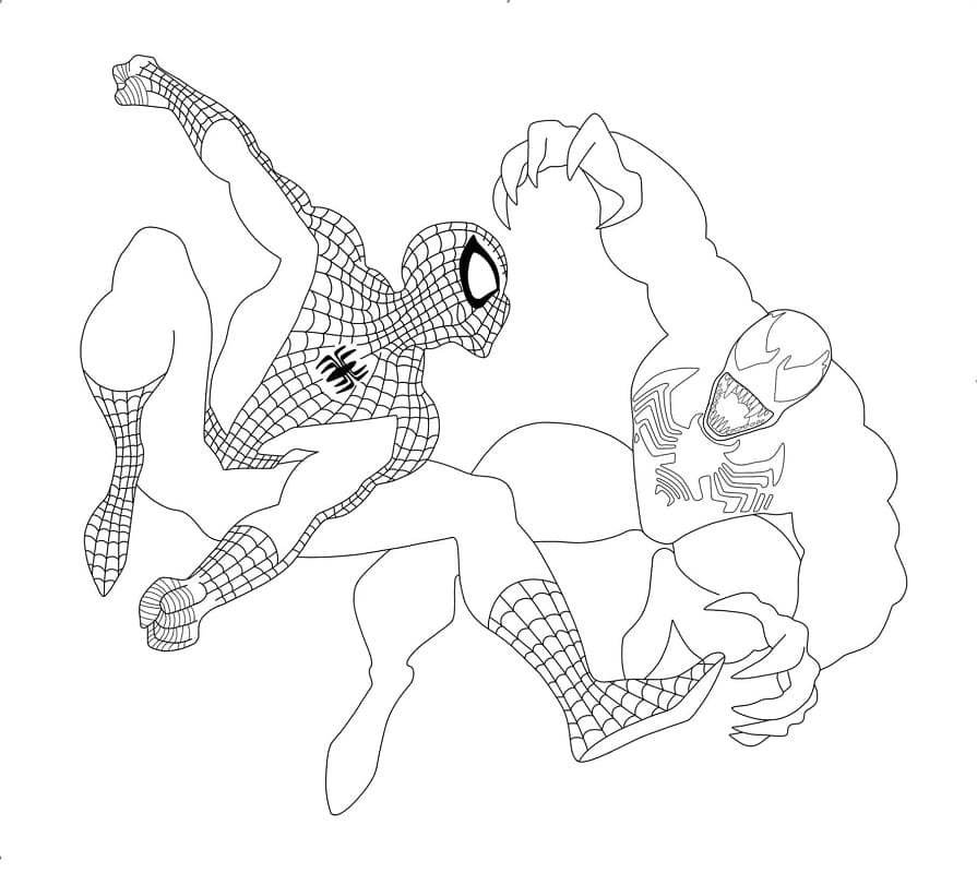 venom spiderman coloring pages