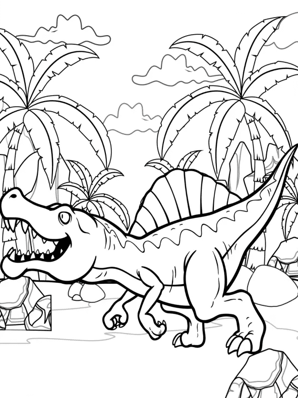 Spinosaurus Coloring Pages Printable for Free Download