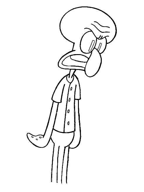 Squidward Tentacles Coloring Pages Printable for Free Download