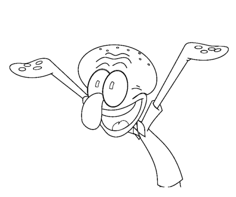 Squidward Tentacles Coloring Pages Printable for Free Download