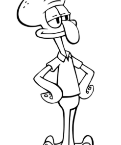 Squidward Tentacles Coloring Pages Printable for Free Download