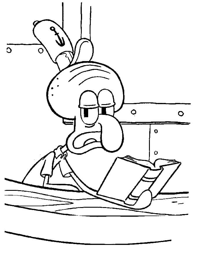 baby squidward coloring pages