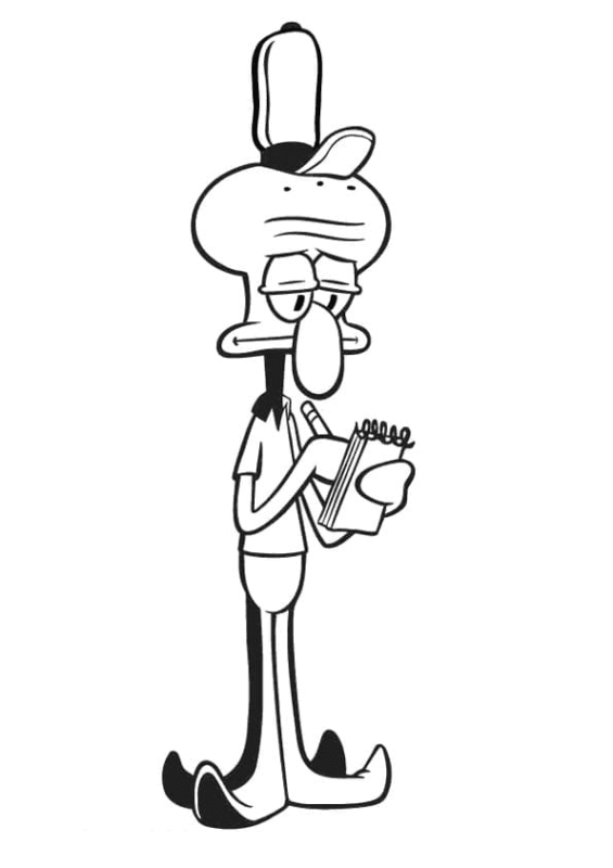 Squidward Tentacles Coloring Pages Printable for Free Download