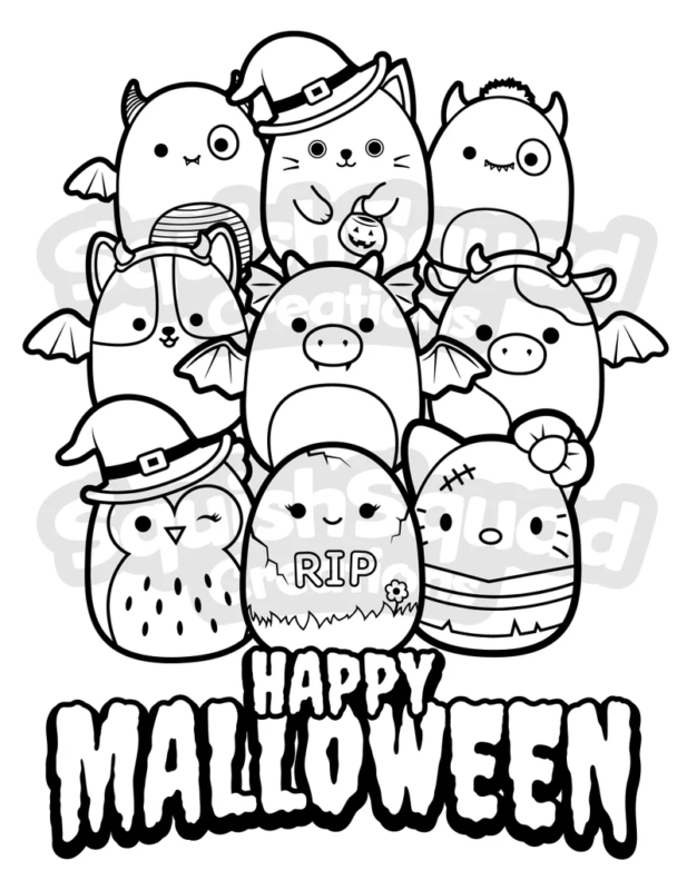 Squishmallow Coloring Pages Printable for Free Download