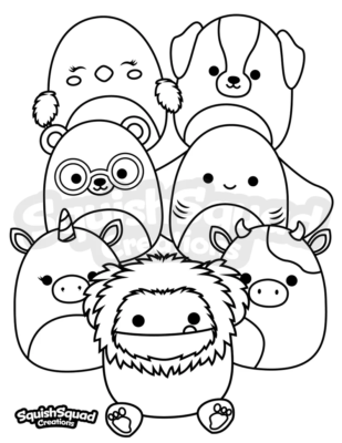 Squishmallow Coloring Pages Printable for Free Download