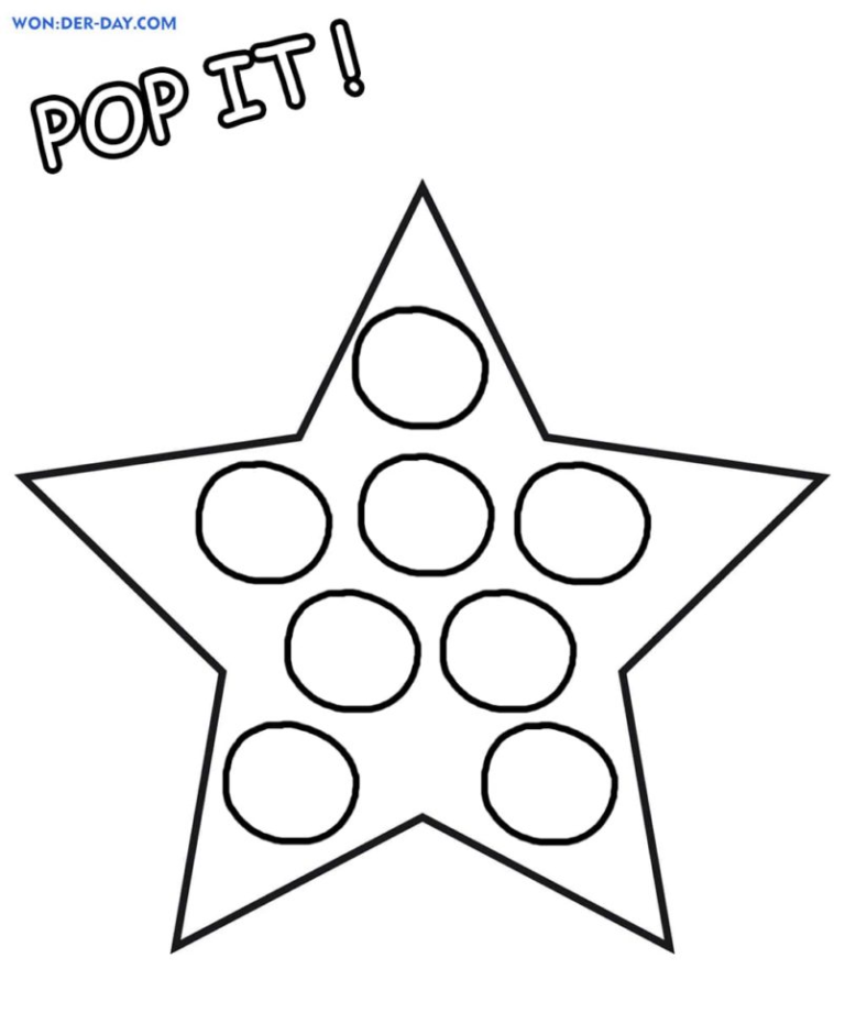 Pop It Coloring Pages Printable for Free Download