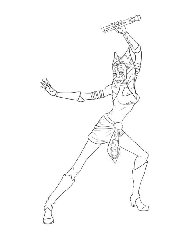 Ahsoka Coloring Pages Printable for Free Download