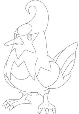 staravia coloring pages for kids pokemon