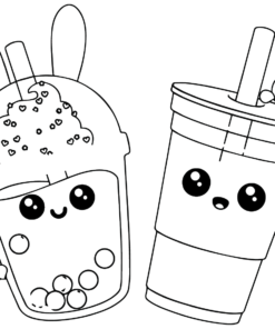 Boba Tea Coloring Pages Printable for Free Download