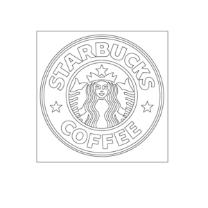 Starbucks Coffee Coloring Page · Creative Fabrica