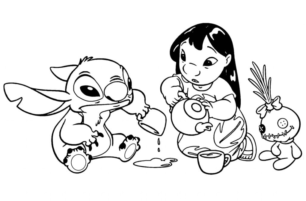Lilo & Stitch Coloring Pages Printable for Free Download