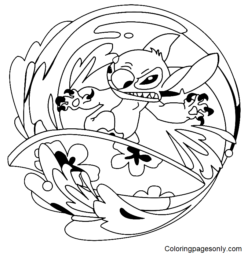 Stitch Coloring Pages Printable for Free Download