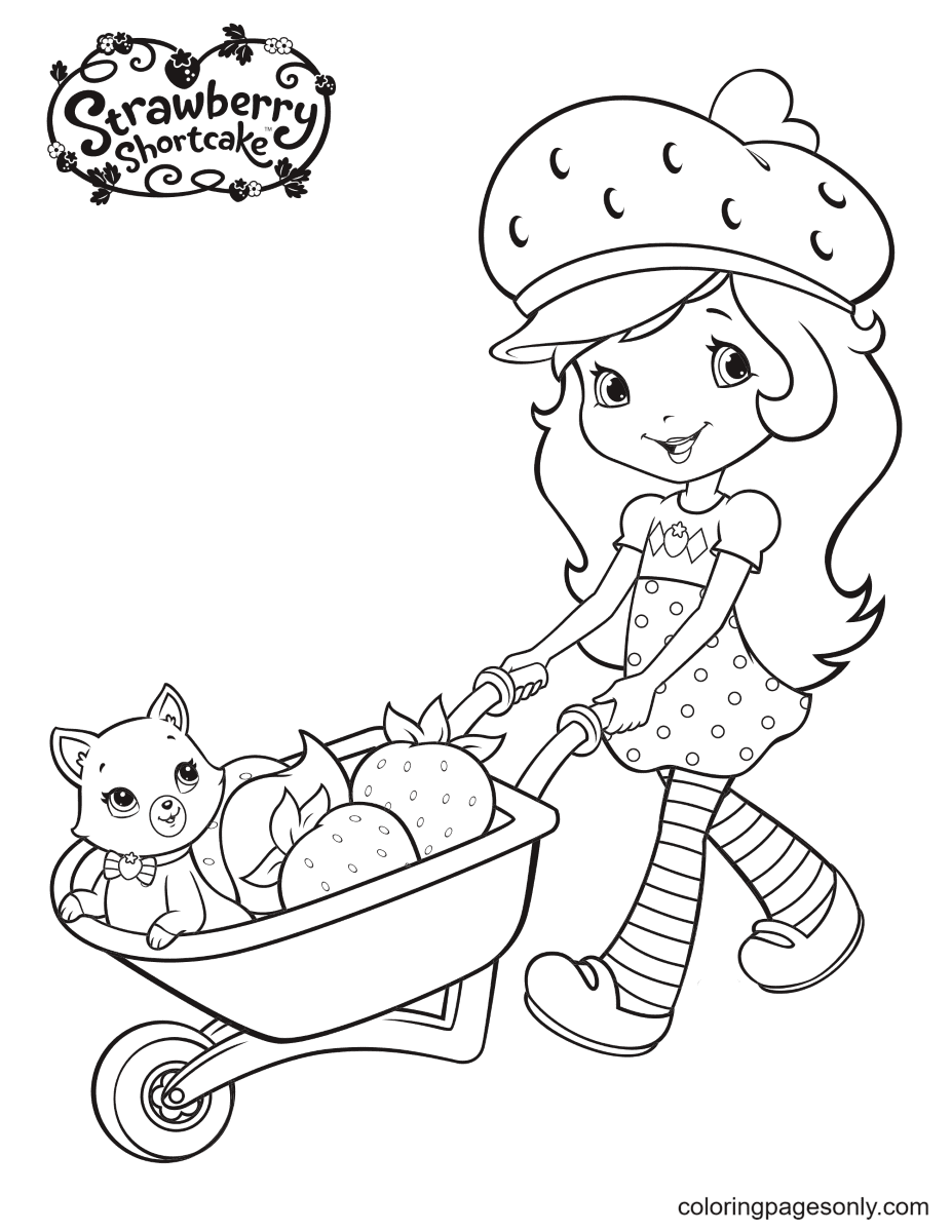 Strawberry Shortcake Coloring Pages for Kids, Girls, Boys, Teens School  Activity