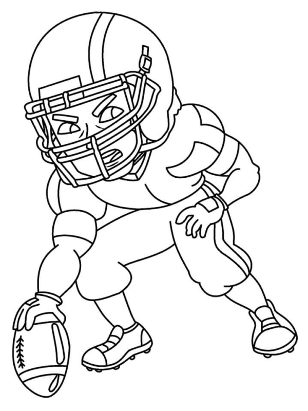 Football Player Coloring Pages Printable for Free Download