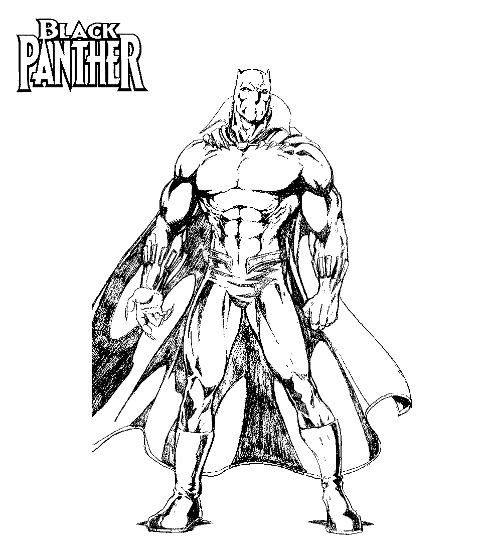 Black Panther Coloring Pages Printable for Free Download