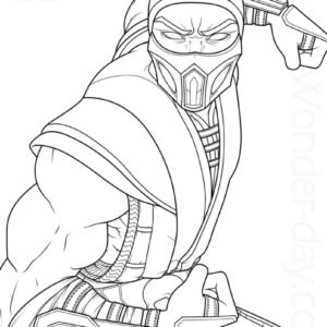 Mortal Kombat Coloring Pages Printable for Free Download