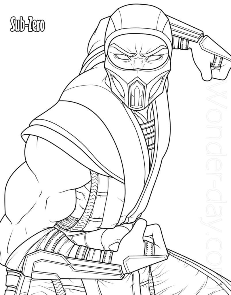 mortal kombat ninja coloring pages