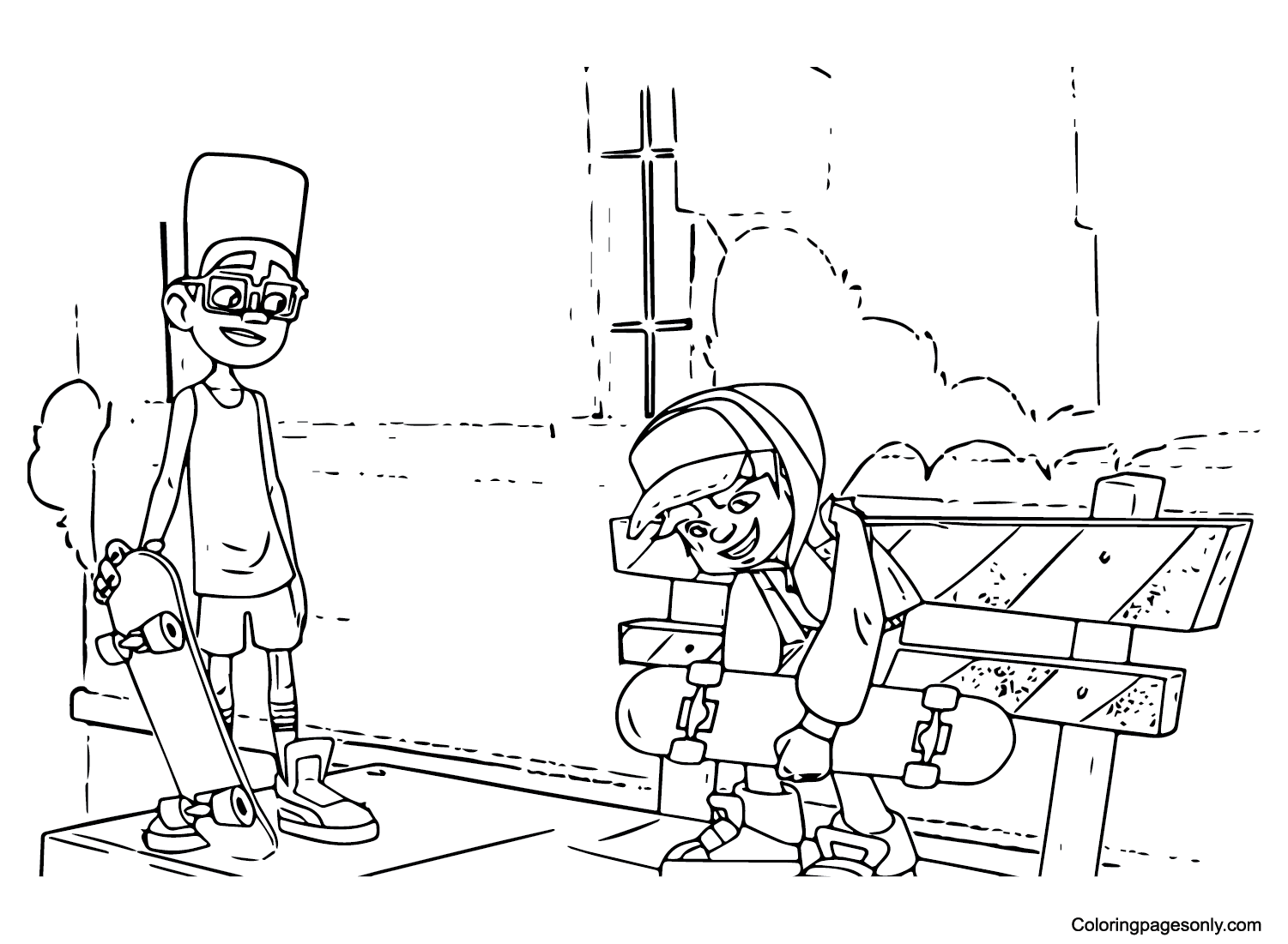 Subway Surfers Coloring Pages Printable for Free Download