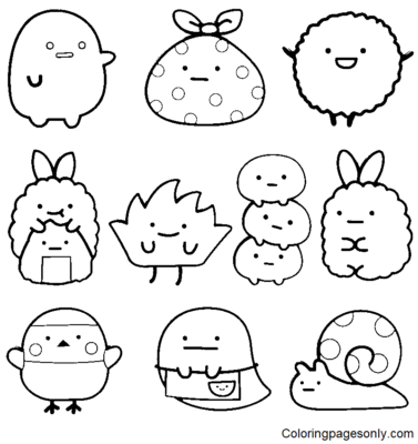 Sumikko Gurashi Coloring Pages Printable for Free Download