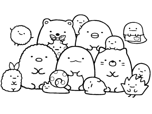 Sumikko Gurashi Coloring Pages Printable for Free Download