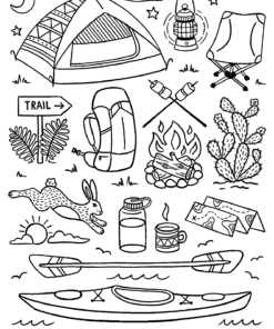 Camping Coloring Pages Printable for Free Download