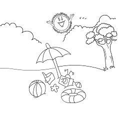 Beach Ball Coloring Pages Printable for Free Download