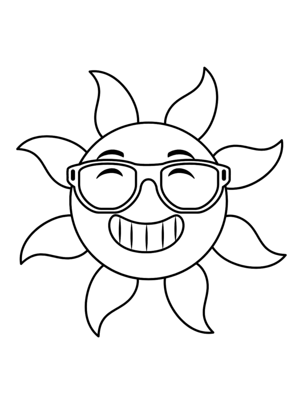 Sunglasses Coloring Pages Printable for Free Download