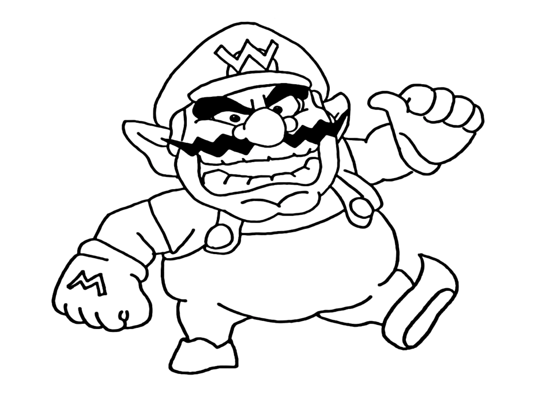 Wario Coloring Pages Printable for Free Download