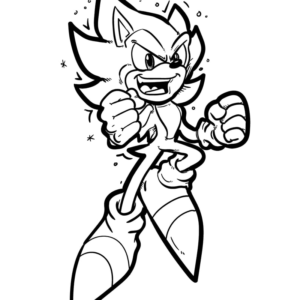 Free Coloring Pages Of Super Sonic Emeralds - Sonic Desenho Para Colorir,  HD Png Download, free png download