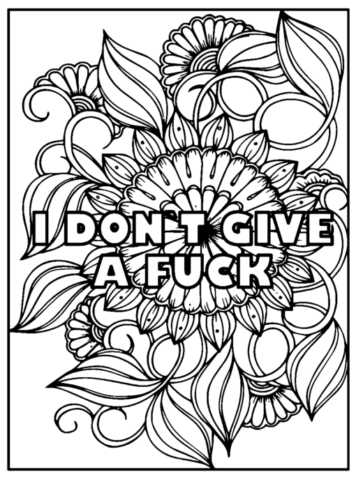 Swear Word Coloring Pages Printable for Free Download