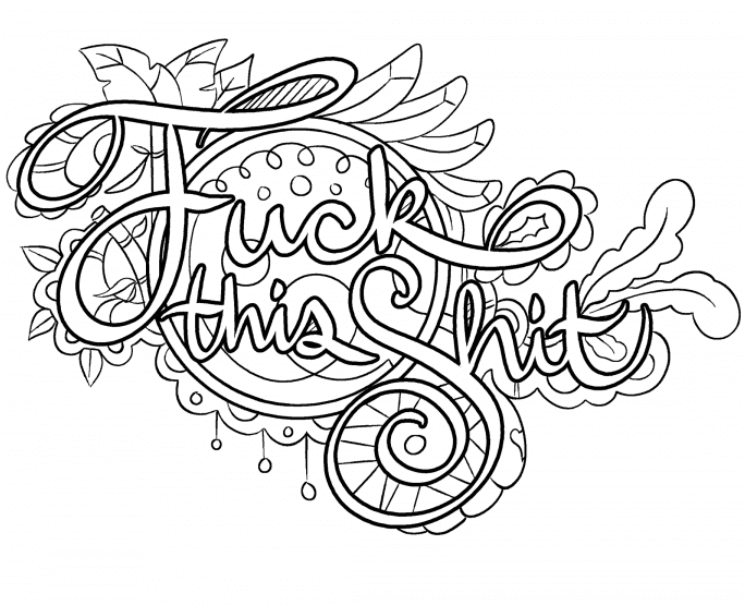 Swear Word Coloring Pages Printable for Free Download