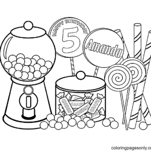 free candy coloring pages