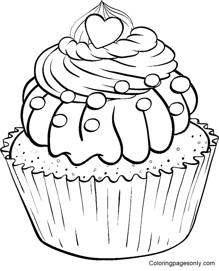 Cupcake Coloring Pages Printable for Free Download