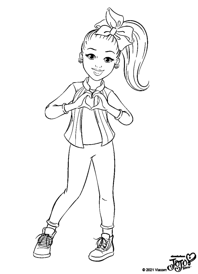 Jojo Siwa Coloring Pages Printable for Free Download