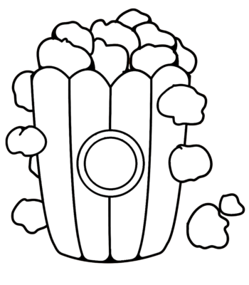 Popcorn Coloring Pages Printable for Free Download