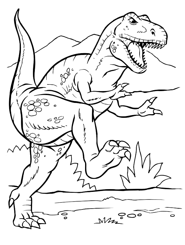 Tyrannosaurus Rex Coloring Pages Printable for Free Download