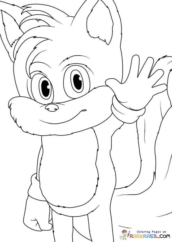 Printable Sonic the Hedgehog Tails Coloring in sheets - Free Kids